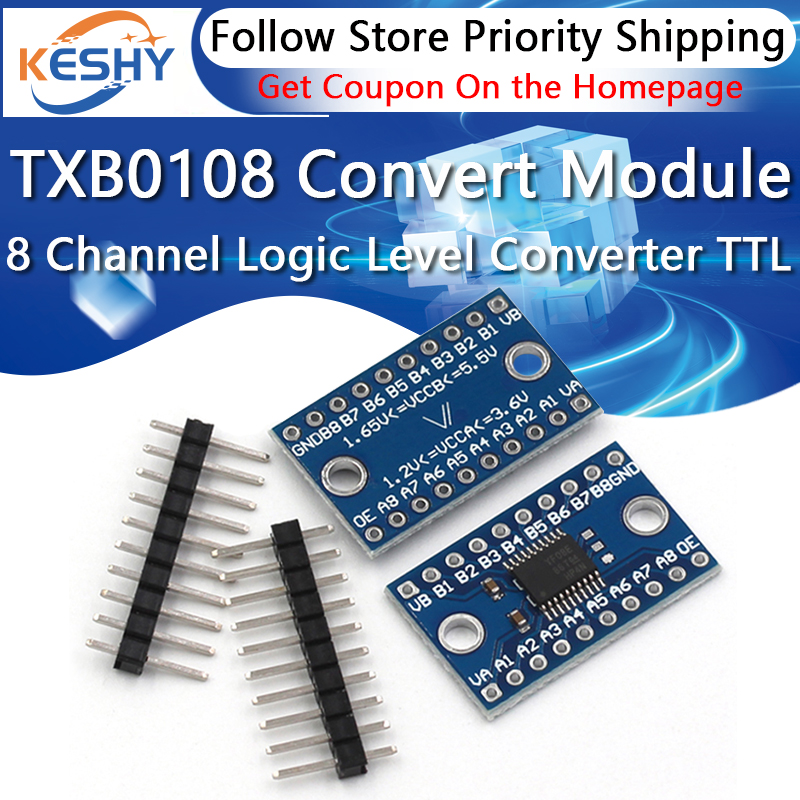 Level Shifter 3.3V - 3.3V 5V TXS0108E 8-kanałowy konwerter poziomu