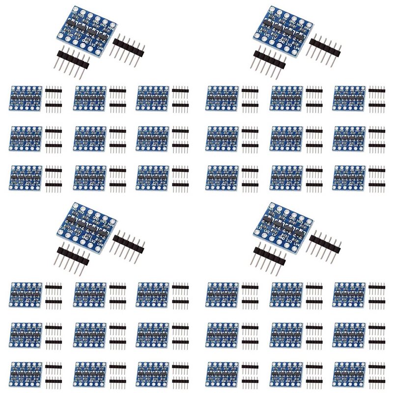 Level Shifter 3.3V - B03B-40Pcs 4-kanałowy konwerter poziomów logicznych IIC