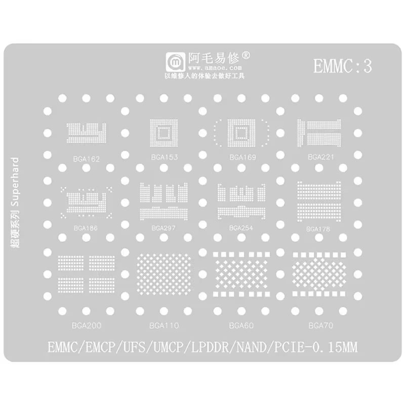 AMAOE EMMC3 BGA Reballing Sten – Tasmota Flash Tool recenzja i cena